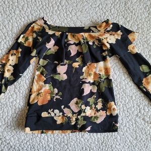 Toddler Off the Shoulder Ruffle Long Sleeve Top